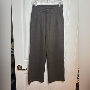 NWOT ZARA Ribbed soft Casual Brown Wide-Leg Pants pullon size S